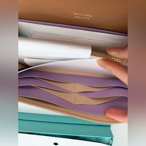 Tiffany & Co. New clay brown Continental Flap Wallet Leather - Picture 9 of 12